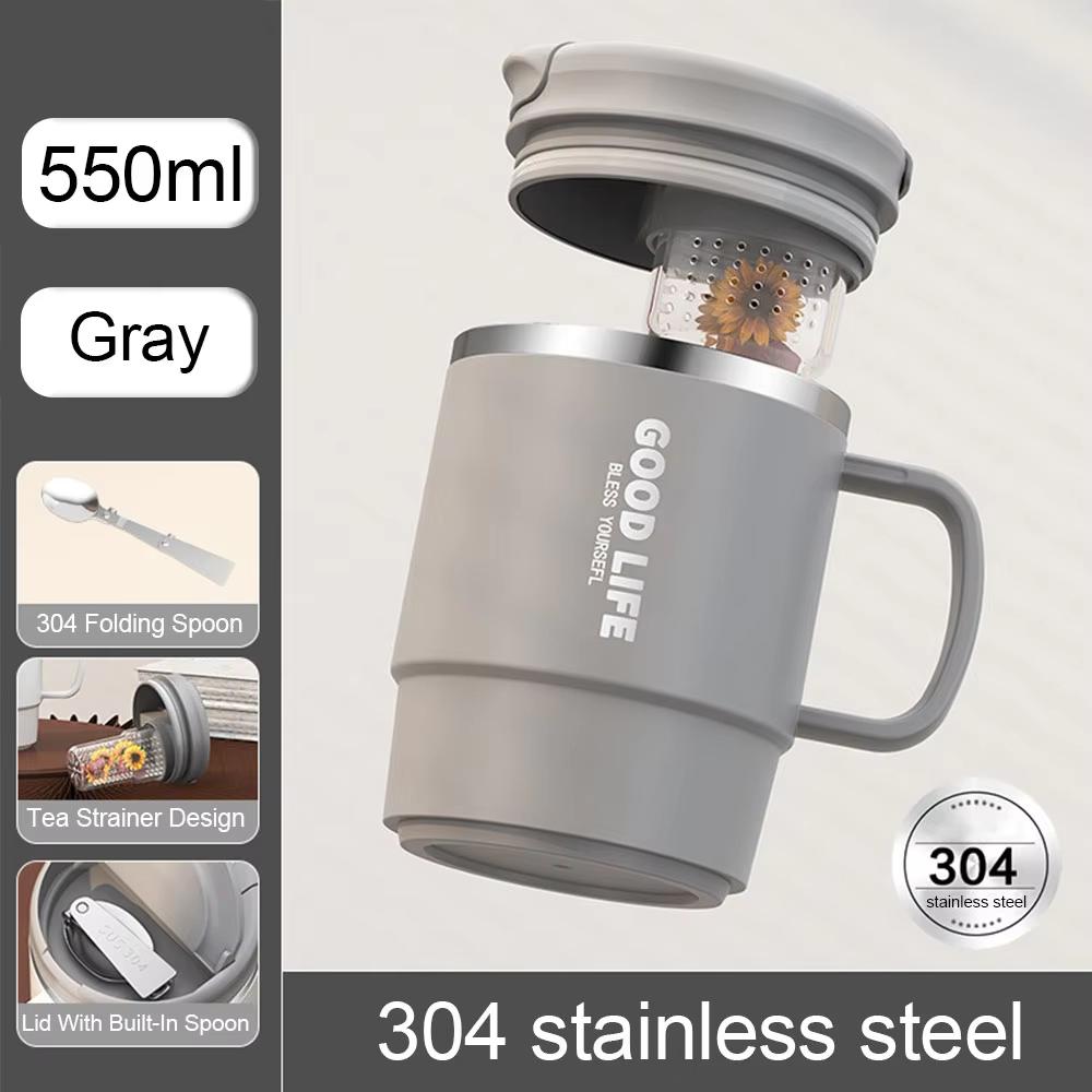 550 мл кружка для кофе с заварником и крышкой из нержавеющей стали бутылка для воды для офиса герметичная чашка для чая и молока рождественские подарки посуда для напитков 550ML серый
550 мл кружка для кофе с заварником и крышкой из нержавеющей стали бутылка для воды для офиса герметичная чашка для чая и молока рождественские подарки посуда для напитков 550ML серый