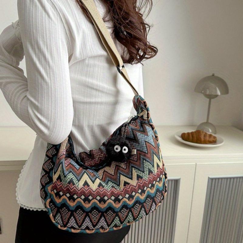 Stylish Foldable Canvas Shoulder Bag Stitched Embroidery Spacious Interior Perfect for Daily Use
Stylish Foldable Canvas Shoulder Bag Stitched Embroidery Spacious Interior Perfect for Daily Use