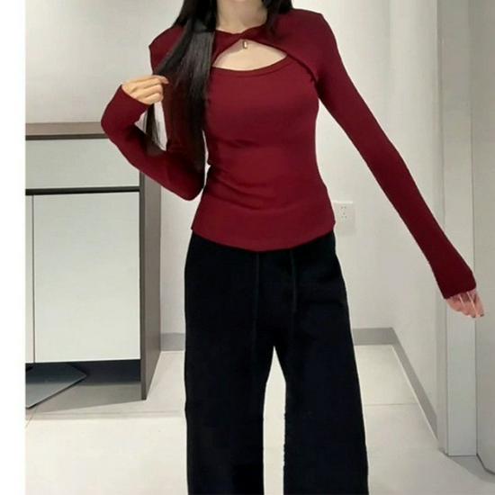 Autumn Winter Women s Ribbed Plush Hollow Out Long Sleeve Base Layer Shirt M for 85-95 jin червоний
Autumn Winter Women s Ribbed Plush Hollow Out Long Sleeve Base Layer Shirt M for 85-95 jin червоний