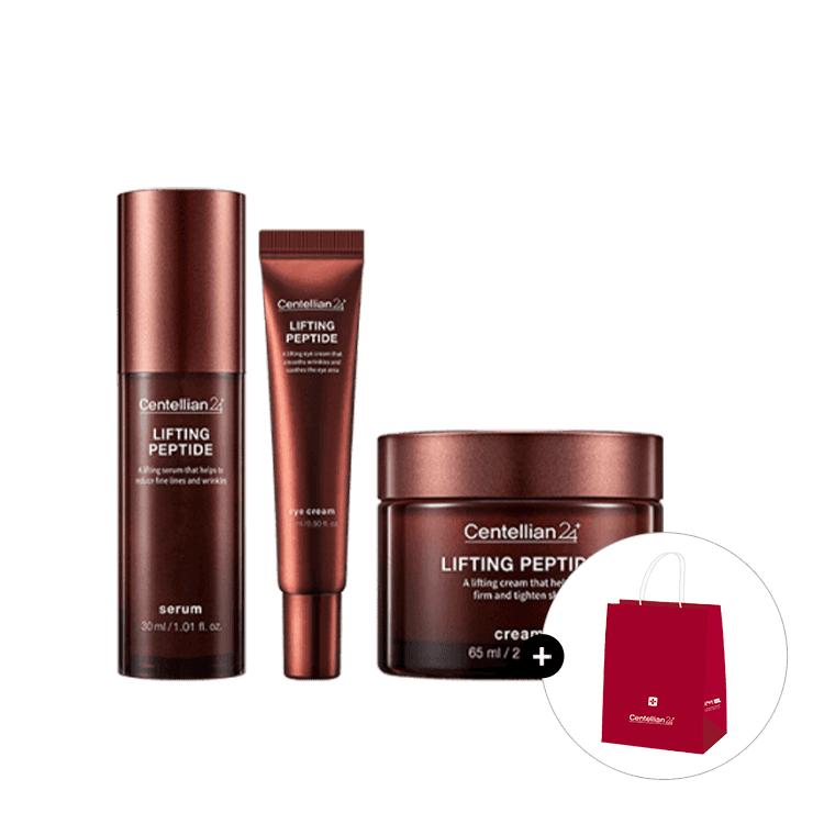 Lifting Peptide 3-Piece Set (Cream 65ml + Serum 30ml + Eye Cream 15ml)
Lifting Peptide 3-Piece Set (Cream 65ml + Serum 30ml + Eye Cream 15ml)