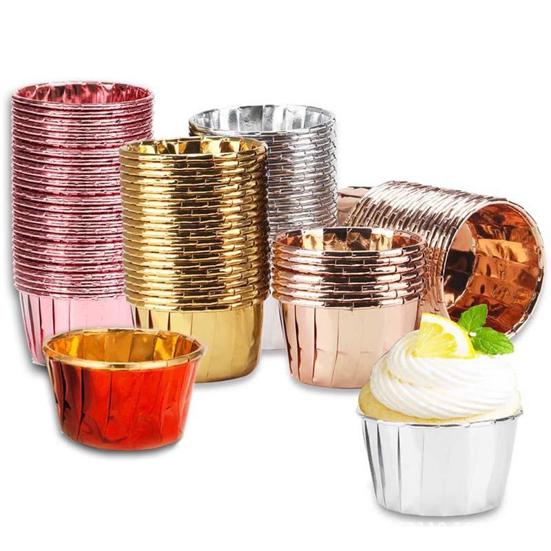 Gold Silver Cake Cups Double-Sided Aluminum Foil Edge Paper Baking Cups Muffin Muffin Paper Holder Roll Cups 50
Gold Silver Cake Cups Double-Sided Aluminum Foil Edge Paper Baking Cups Muffin Muffin Paper Holder Roll Cups 50