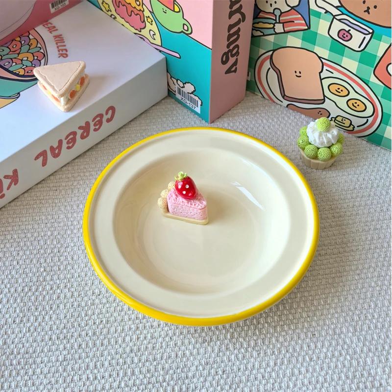 6.2 Inch Ceramic Plate Round Korean Style Ins Household Food Container Fruit Salad Dessert Breakfast Plates Kitchen Dishes Gifts жовтий
6.2 Inch Ceramic Plate Round Korean Style Ins Household Food Container Fruit Salad Dessert Breakfast Plates Kitchen Dishes Gifts жовтий