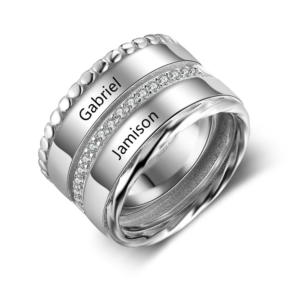 Personalized Ring Engrave 2 Names Inlay Spar Cubic Customize Fashion Ring Exquisite Gift For Women (Ri103817 ) 9
Personalized Ring Engrave 2 Names Inlay Spar Cubic Customize Fashion Ring Exquisite Gift For Women (Ri103817 ) 9