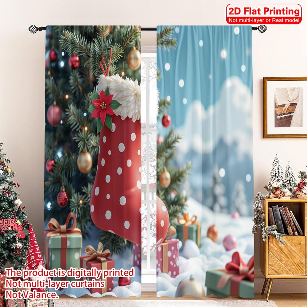 2pcs 2D flat printing Christmas Curtains Christmas Stocking Gifts Snow Polyester Without Electricity Spring Use for Classroom 52.50×116.00 CM 2pcs
2pcs 2D flat printing Christmas Curtains Christmas Stocking Gifts Snow Polyester Without Electricity Spring Use for Classroom 52.50×116.00 CM 2pcs