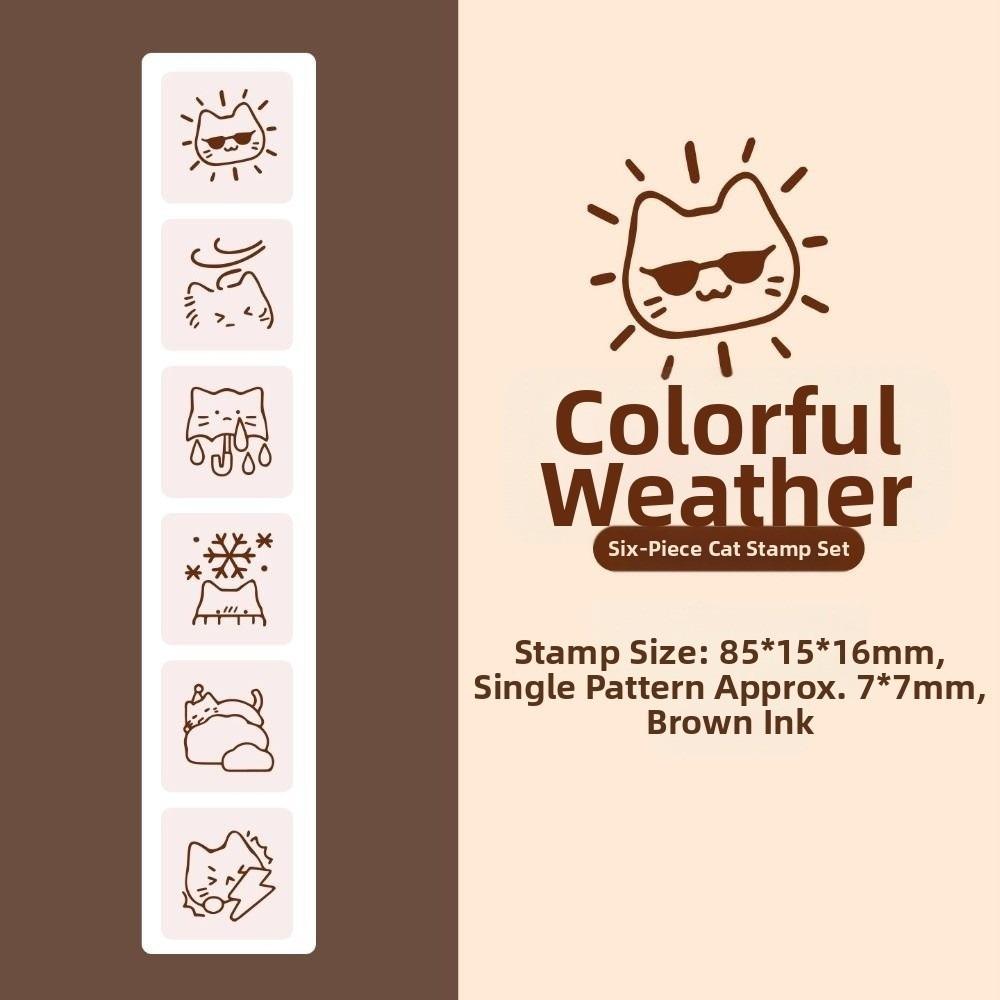 Cute Good Mood Series Cat Shape Stamp Mini 6 Lines Cartoon Pattern Stamps DIY Simple Diary Stamp Notebook Scrapbooking Decor
Cute Good Mood Series Cat Shape Stamp Mini 6 Lines Cartoon Pattern Stamps DIY Simple Diary Stamp Notebook Scrapbooking Decor