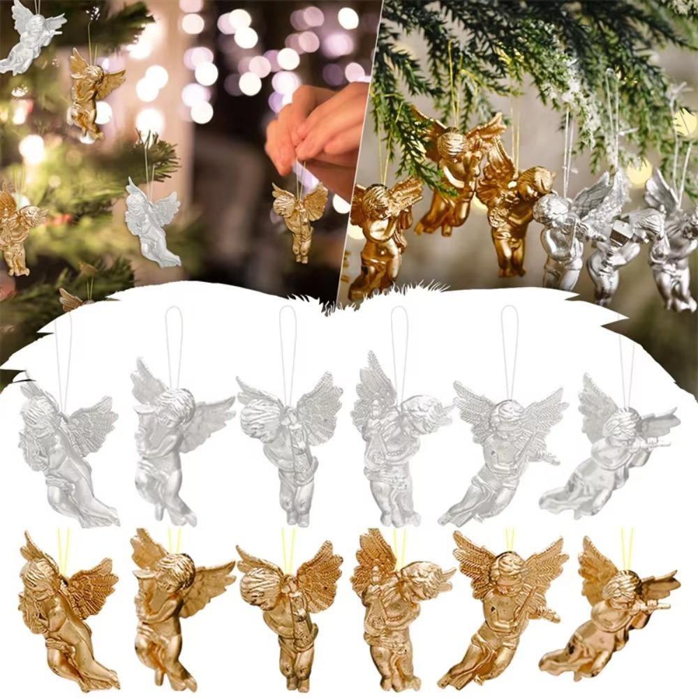 6pcs with Hanging Rope Christmas Tree Hanging Ornaments Christmas Angels Figurine Grocery Store золотий
6pcs with Hanging Rope Christmas Tree Hanging Ornaments Christmas Angels Figurine Grocery Store золотий