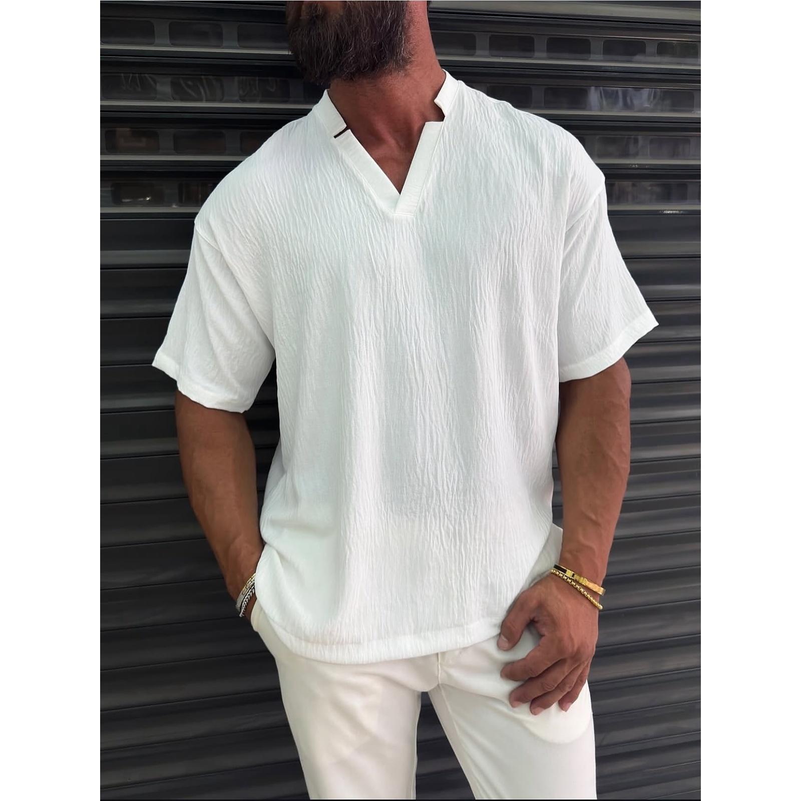 Men s Fashionable Lightweight Breathable Sports Casual Short-sleeved Shirt - Men s Pleated Textured Quick-drying Cool Feeling Top XL білий
Men s Fashionable Lightweight Breathable Sports Casual Short-sleeved Shirt - Men s Pleated Textured Quick-drying Cool Feeling Top XL білий
