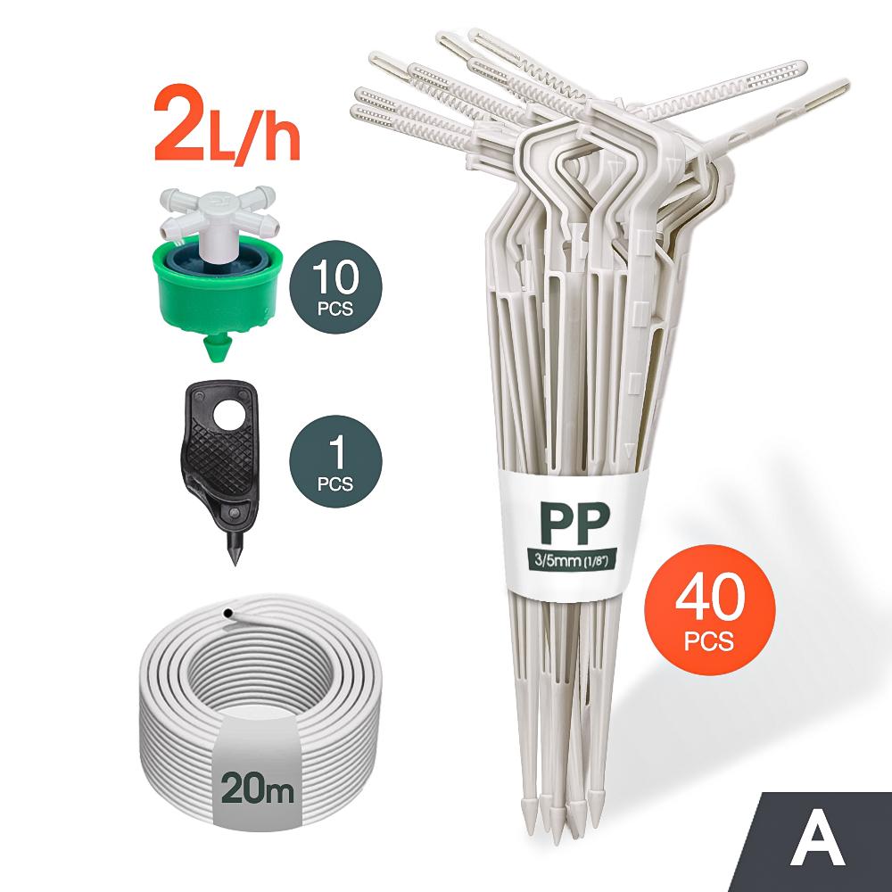 30-20m Hose Gardening 1 to 4 White Curved Arrow Drip Irrigation Kit 2-25L/h Four-way Watering Launcher Home Watering Combination
30-20m Hose Gardening 1 to 4 White Curved Arrow Drip Irrigation Kit 2-25L/h Four-way Watering Launcher Home Watering Combination
