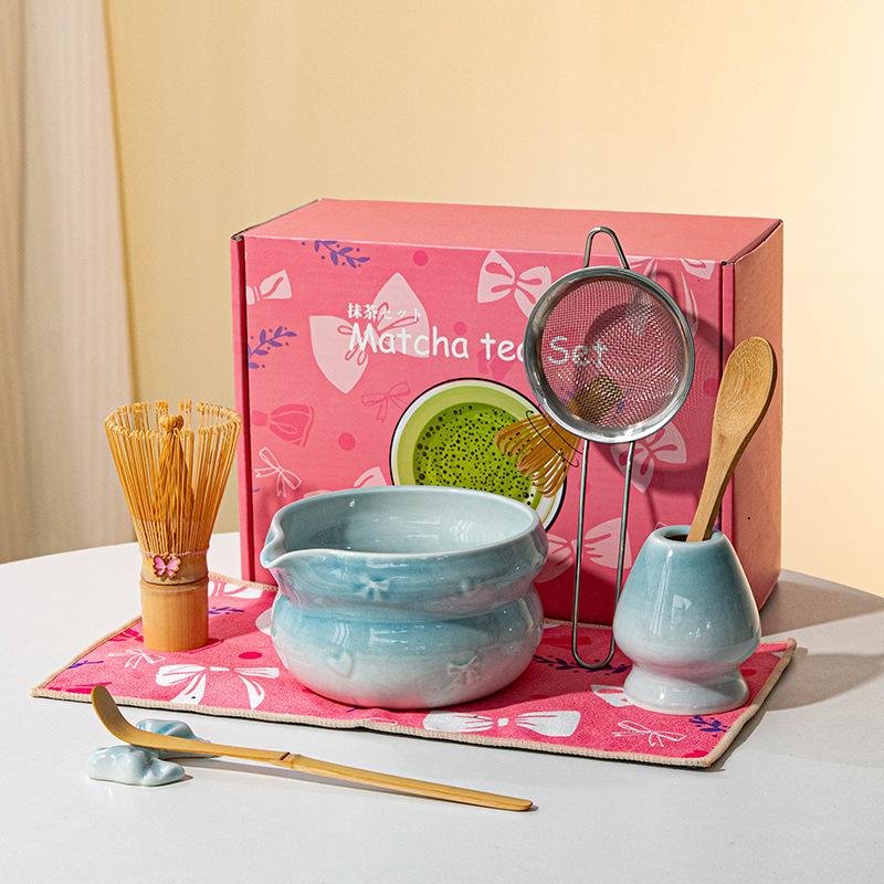 8pcs Authentic Japanese Tea Ceremony Set - Pink Ceramic Matcha Bowl with Whisk Stand 50ml
8pcs Authentic Japanese Tea Ceremony Set - Pink Ceramic Matcha Bowl with Whisk Stand 50ml