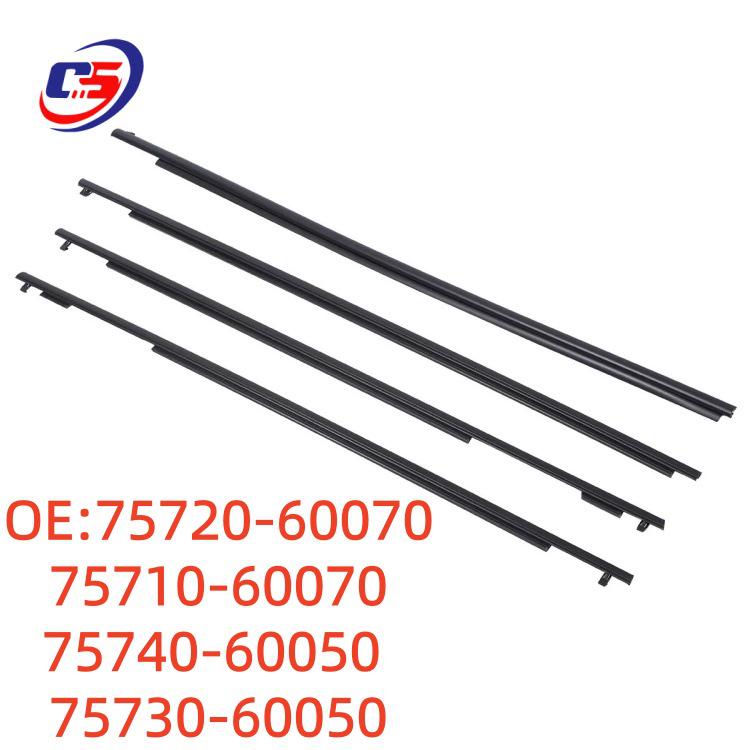 Exterior Glass Weatherstrip 75710-60070 fits Toyota models 75740-60050 and 75730-60050. 75720-60070, 75710-60070, 75740-60050, 75730-60050
Exterior Glass Weatherstrip 75710-60070 fits Toyota models 75740-60050 and 75730-60050. 75720-60070, 75710-60070, 75740-60050, 75730-60050