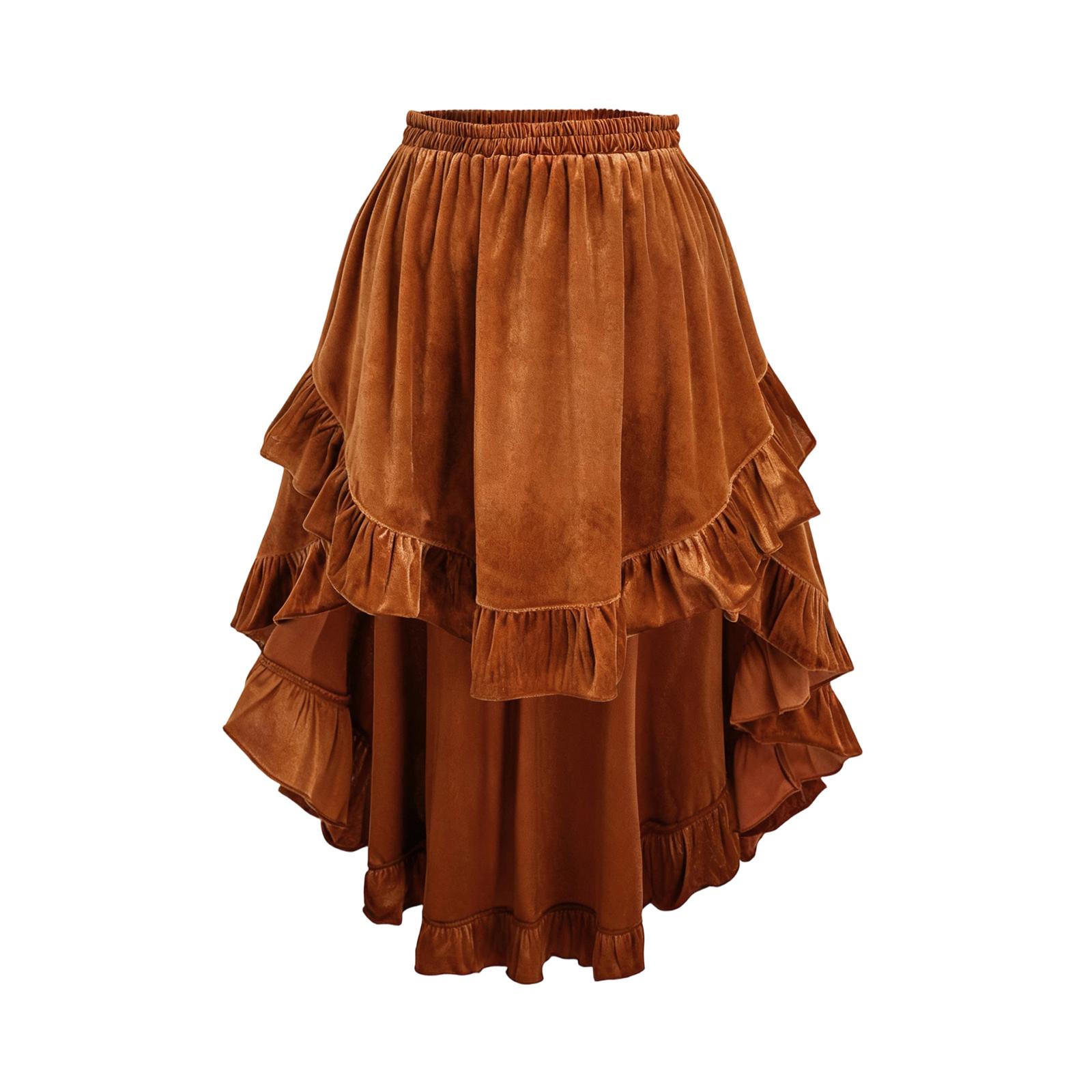 Women s Color Fashionable Ruffled Velvet A,line Skirt XXXL коричневий
Women s Color Fashionable Ruffled Velvet A,line Skirt XXXL коричневий