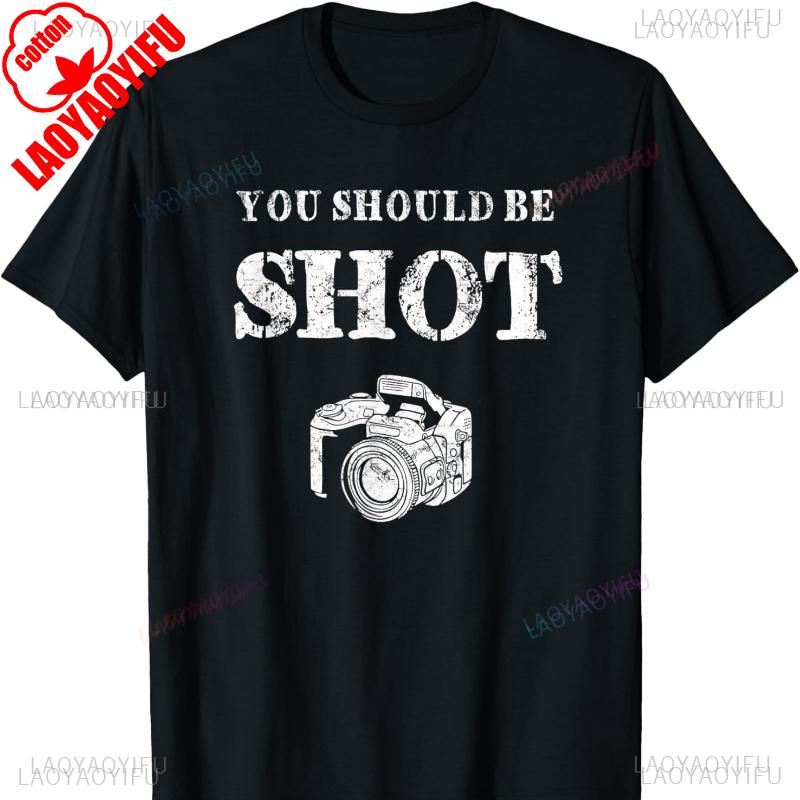 You Should Be Shoot Funny Sayings Photographer Cotton TShirt Graphic T Shirts Vintage Clothes Y2k Clothes Top Mens T Shirts 3XL
You Should Be Shoot Funny Sayings Photographer Cotton TShirt Graphic T Shirts Vintage Clothes Y2k Clothes Top Mens T Shirts 3XL