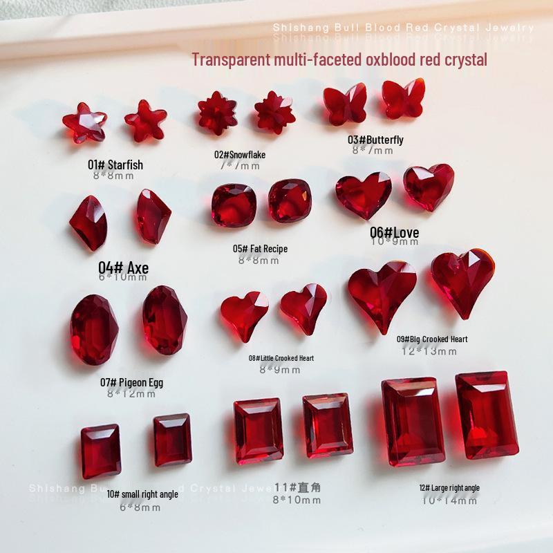 Oxblood Red Transparent Pointed Crystal Nail Art Diamond - Huazi Cut Pigeon Egg Large New Year Red Accessory
Oxblood Red Transparent Pointed Crystal Nail Art Diamond - Huazi Cut Pigeon Egg Large New Year Red Accessory