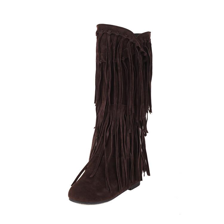 34-43 Women Winter Mid-Calf Boots Fashion Tassel Suede Women s Long Boots High Quality Casual 3cm Low Heels Party Shoes Female 39
34-43 Women Winter Mid-Calf Boots Fashion Tassel Suede Women s Long Boots High Quality Casual 3cm Low Heels Party Shoes Female 39