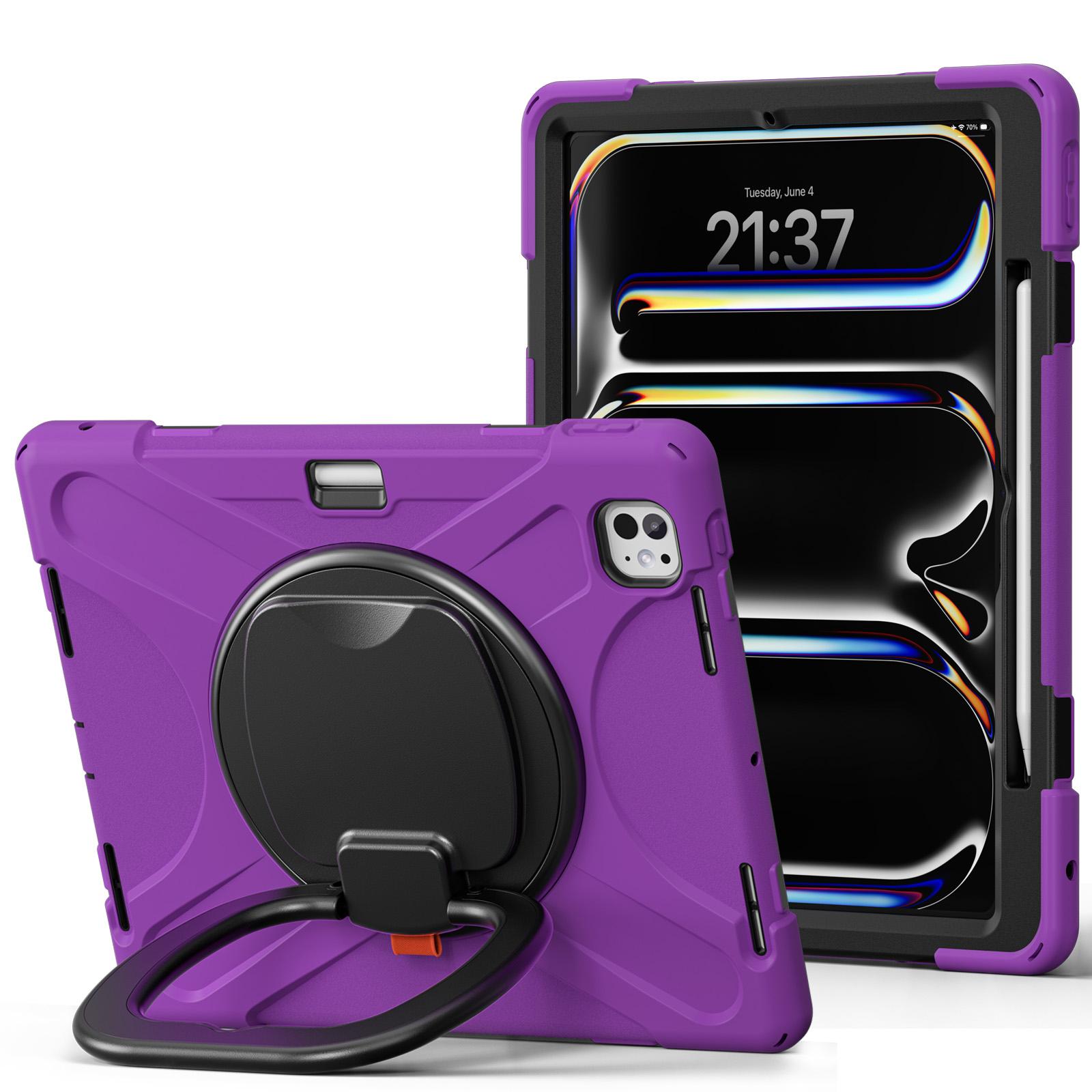 Для iPad Про 13 (2025)/(2024) Чехол для планшета из ПК+силиконовый чехол с поворотной подставкой и ручкой H
Для iPad Про 13 (2025)/(2024) Чехол для планшета из ПК+силиконовый чехол с поворотной подставкой и ручкой H