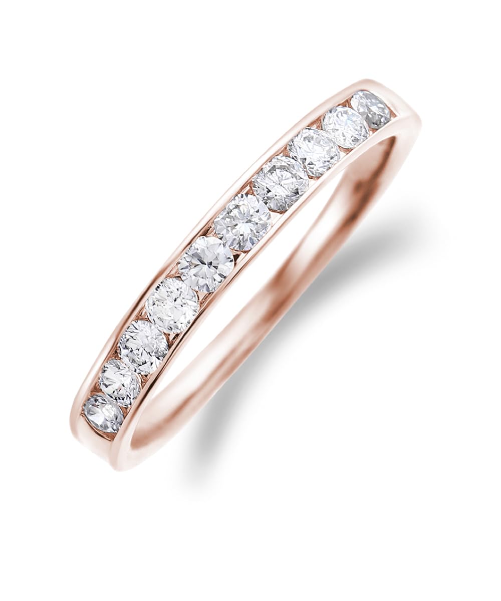 LEGAN Half Eternity Ring Rail Setting Ring Size 6 10 K18PG Pink Gold Natural Diamond Engagement Ring Marriage Ring Made in Japan [Diamond 0.3ct
LEGAN Half Eternity Ring Rail Setting Ring Size 6 10 K18PG Pink Gold Natural Diamond Engagement Ring Marriage Ring Made in Japan [Diamond 0.3ct
