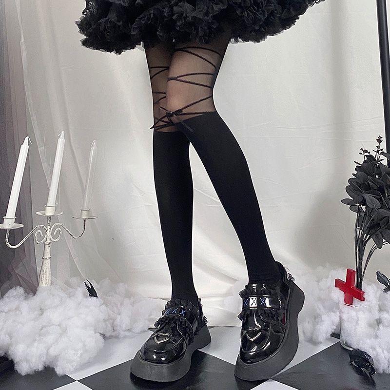 Lolita Butterfly Strap White Stockings Female Pure Desire Summer Thin Lolita Splicing Leggings Black Stockings One size fits all чорний
Lolita Butterfly Strap White Stockings Female Pure Desire Summer Thin Lolita Splicing Leggings Black Stockings One size fits all чорний