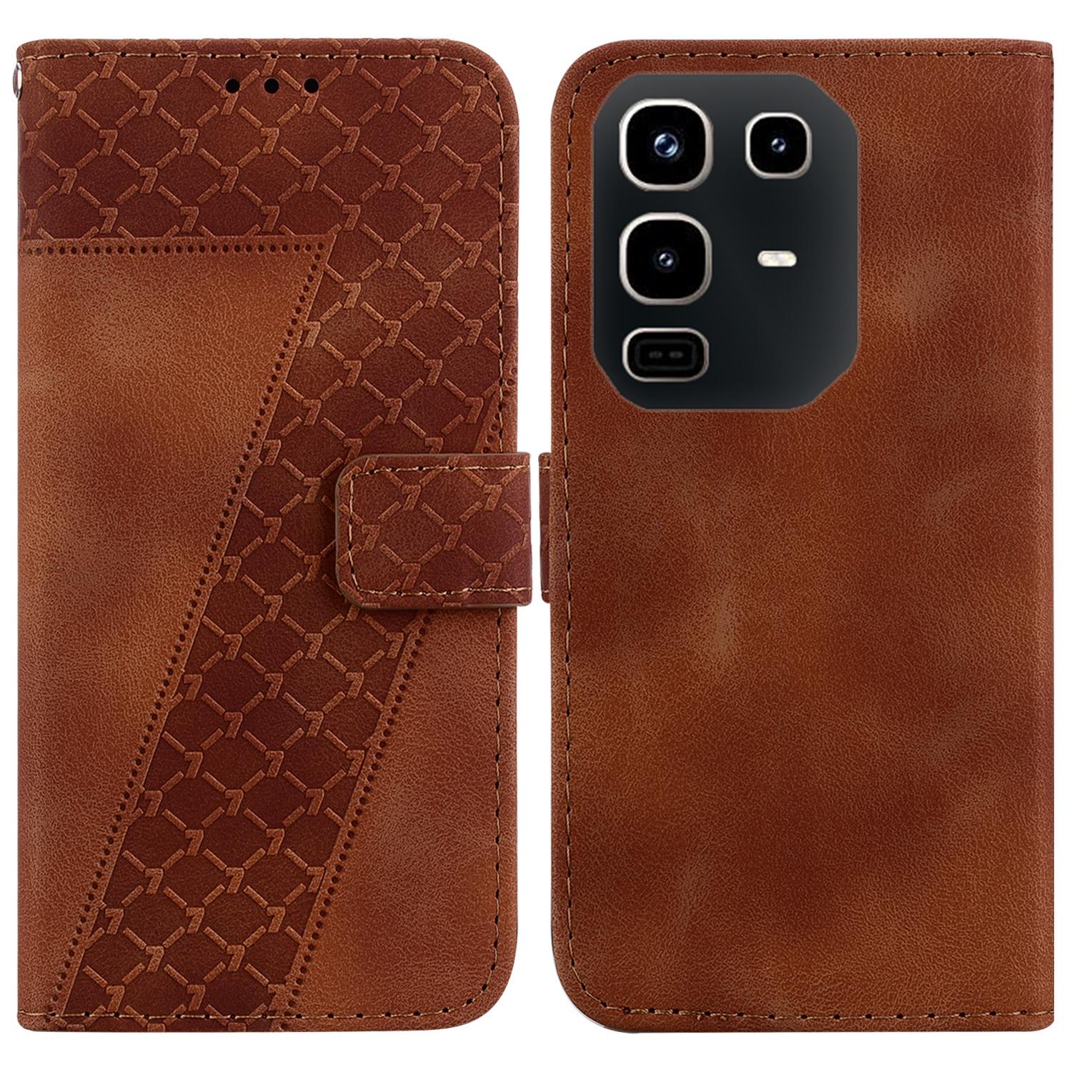 For Infinix Note 50 4G/Note 50 Pro 4G Stand Case 7-Shaped Pattern Imprint Leather Phone Cover with Strap Brown
For Infinix Note 50 4G/Note 50 Pro 4G Stand Case 7-Shaped Pattern Imprint Leather Phone Cover with Strap Brown
