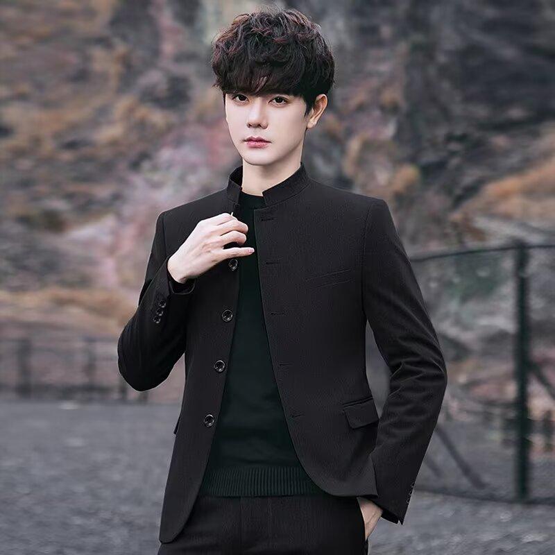 Men s Trendy Zhongshan Suit: Slim Fit Stand Collar Tang Style Jacket for Spring & Autumn S чёрный
Men s Trendy Zhongshan Suit: Slim Fit Stand Collar Tang Style Jacket for Spring & Autumn S чёрный