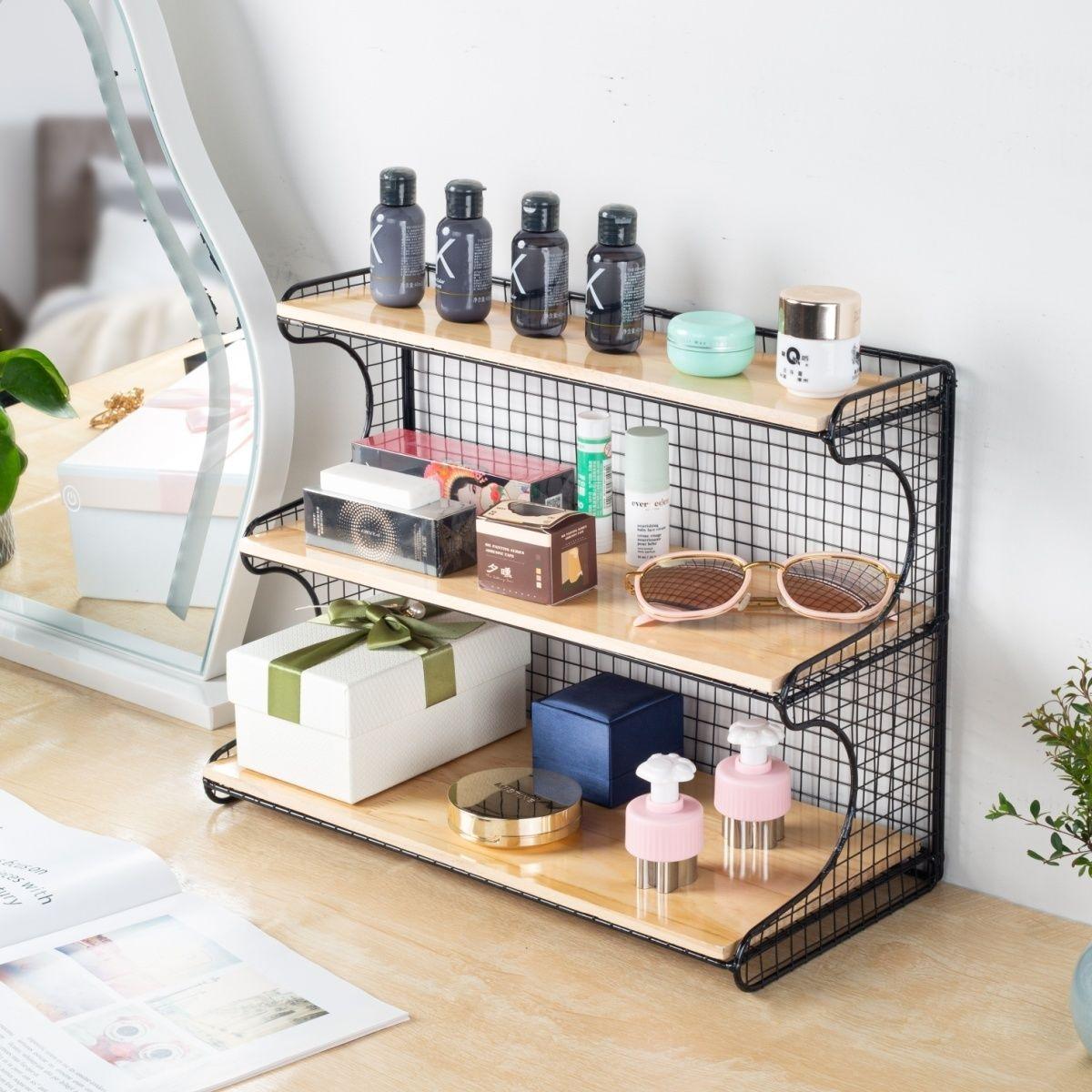 Multifunctional Cosmetic Organizer - Bedroom Vanity and Bathroom Counter Storage Rack for Women s Skincare and Makeup Pure White - Grid Large
Multifunctional Cosmetic Organizer - Bedroom Vanity and Bathroom Counter Storage Rack for Women s Skincare and Makeup Pure White - Grid Large
