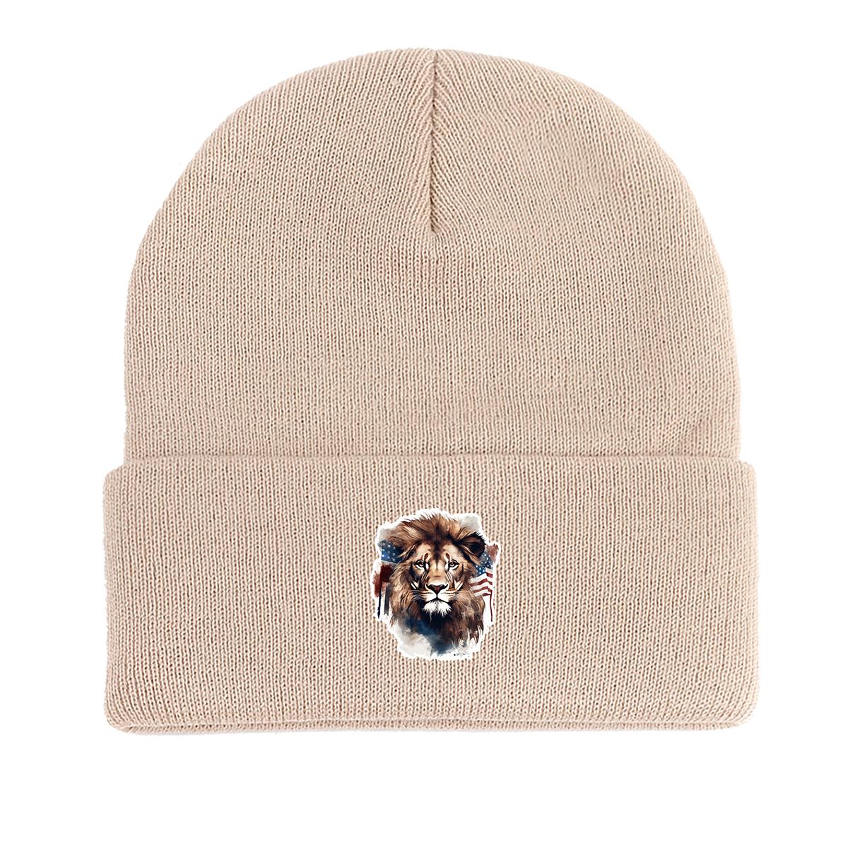 Вязаная шапка с принтом льва и флага, шапка с изображением человека-зверя, эластичная повседневная шапка-помпон, вязаная шапка-бини as the picture бежевый
Вязаная шапка с принтом льва и флага, шапка с изображением человека-зверя, эластичная повседневная шапка-помпон, вязаная шапка-бини as the picture бежевый