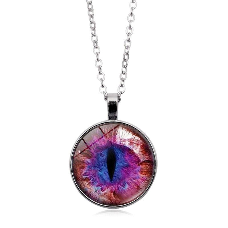 Ожерелье с глазами дракона, круглый прозрачный стеклянный кабошон, кулон из цинкового сплава, ожерелье сглаза, ювелирные изделия ручной работы для женщин и мужчин, подарки
Ожерелье с глазами дракона, круглый прозрачный стеклянный кабошон, кулон из цинкового сплава, ожерелье сглаза, ювелирные изделия ручной работы для женщин и мужчин, подарки