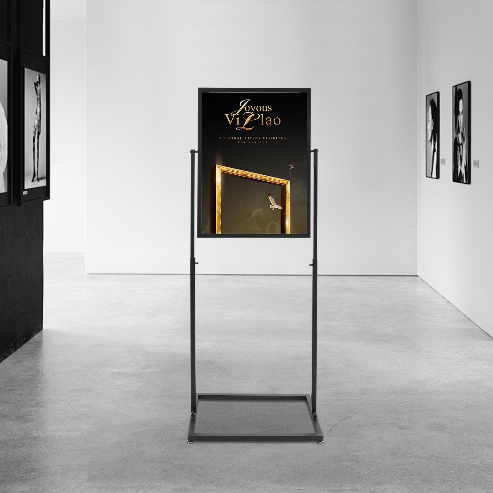 Одинарная черная стойка для постеров 22x28 дюймов, напольный рекламный держатель, складная стальная рама для магазина с чехлом для переноски чёрный
Одинарная черная стойка для постеров 22x28 дюймов, напольный рекламный держатель, складная стальная рама для магазина с чехлом для переноски чёрный