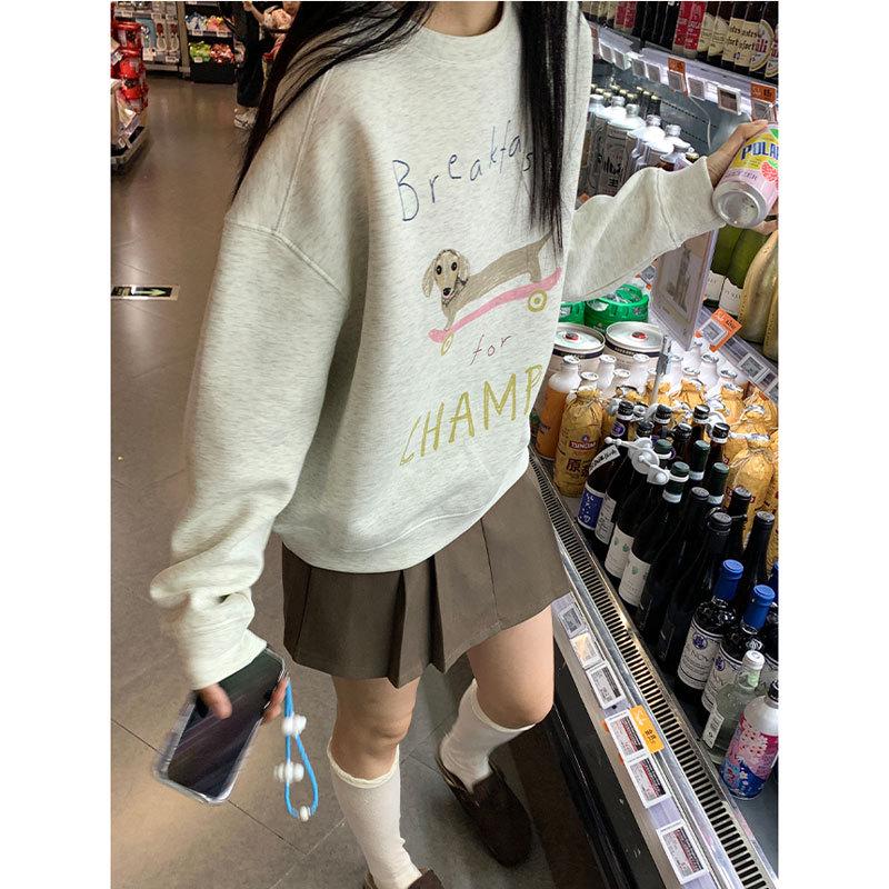 Puppy Print Round Neck Casual Sweatshirt for Women - Spring/Autumn 2XL (for 140-160 jin)
Puppy Print Round Neck Casual Sweatshirt for Women - Spring/Autumn 2XL (for 140-160 jin)