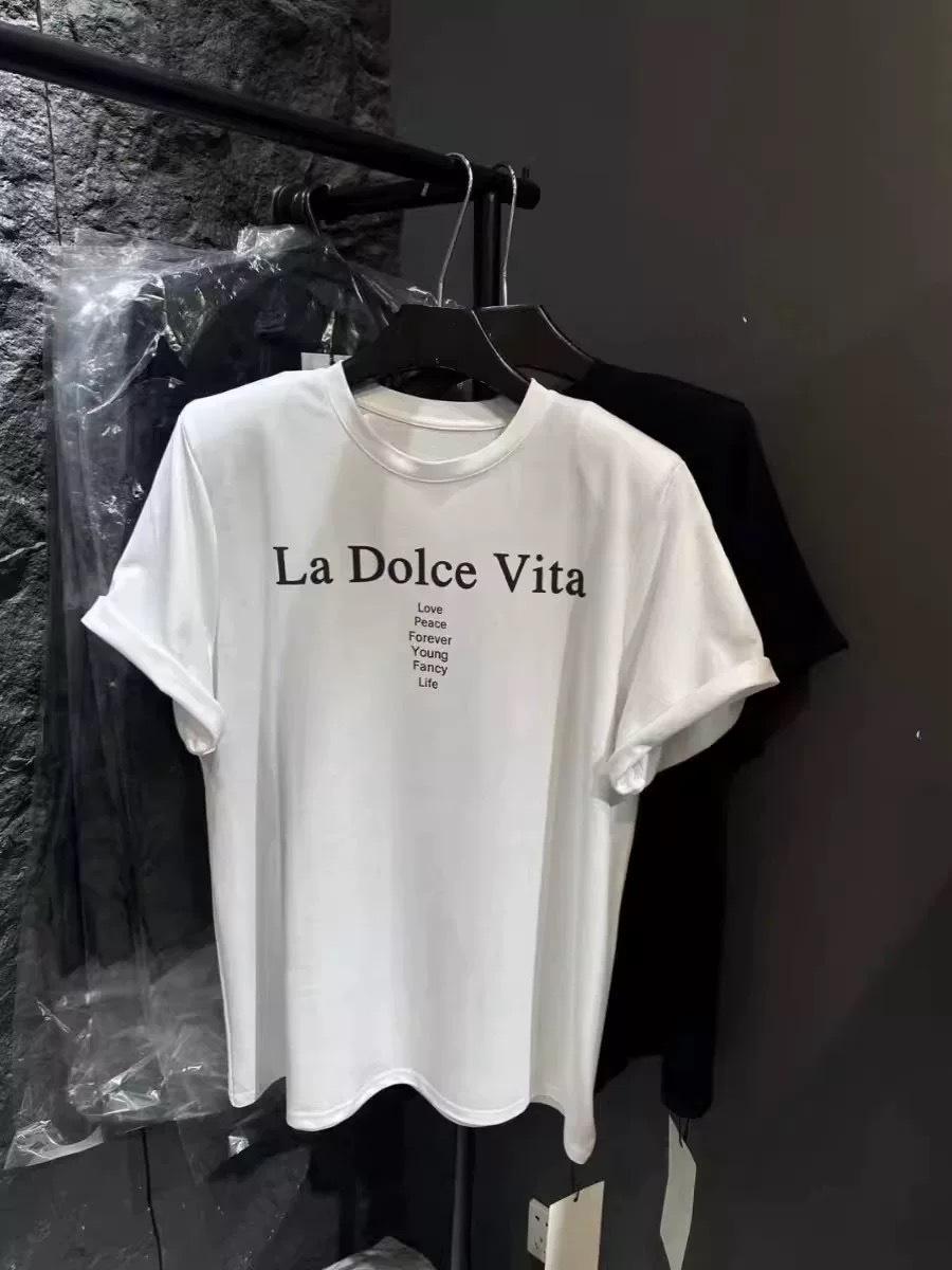 Korean Dongdaemun MM Summer American Casual Letter Print Loose Pure Cotton T-shirt for Women L
Korean Dongdaemun MM Summer American Casual Letter Print Loose Pure Cotton T-shirt for Women L