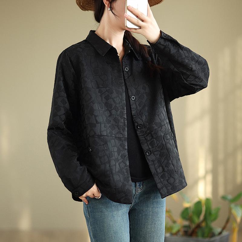 2026 Spring/Autumn Women s Stylish Plus Size Jacquard Long Sleeve Loose Shirt L чорний
2026 Spring/Autumn Women s Stylish Plus Size Jacquard Long Sleeve Loose Shirt L чорний