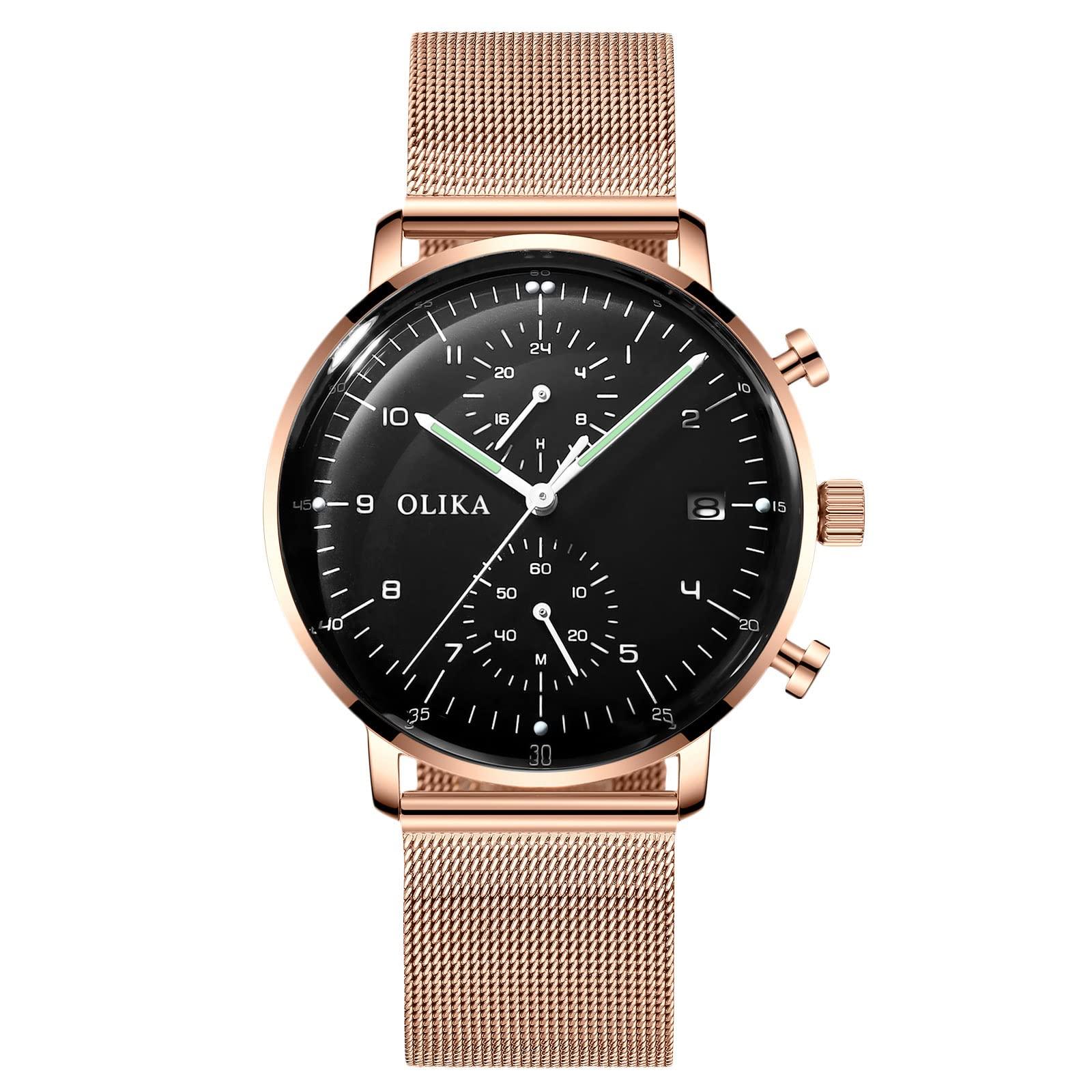 RORIOS Men s Quartz Watch, Lightweight, Multi-Hand Analog, 24-Hour & Date Display, Luminous, Waterproof, Magnetic Mesh Belt, Rose Gold/Black.
RORIOS Men s Quartz Watch, Lightweight, Multi-Hand Analog, 24-Hour & Date Display, Luminous, Waterproof, Magnetic Mesh Belt, Rose Gold/Black.