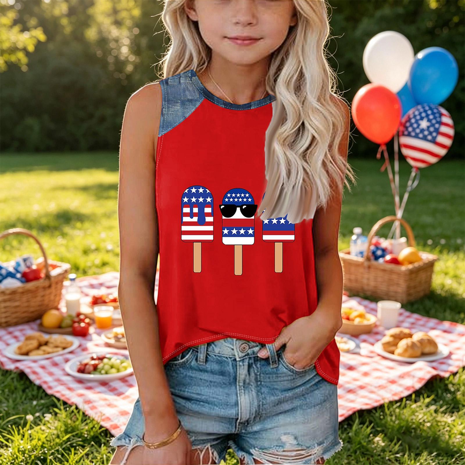 Sleeveless Loose Fit Tank Top for Women Round Neck Printed Denim Patchwork Summer Casual Tee Shirt 150
Sleeveless Loose Fit Tank Top for Women Round Neck Printed Denim Patchwork Summer Casual Tee Shirt 150