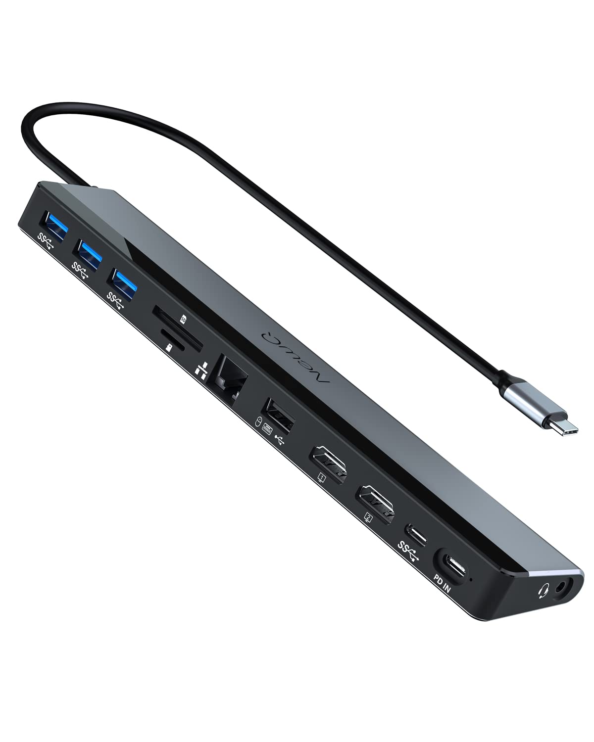 Docking Station HDMI 2x NewQ 12 in 1 TypeC Hub Laptop Docking Station HDMI 4K PD in 100W Power MacBook Pro For 4K 60Hz-30Hz, 4USB-A, USB-C, Audio,
Docking Station HDMI 2x NewQ 12 in 1 TypeC Hub Laptop Docking Station HDMI 4K PD in 100W Power MacBook Pro For 4K 60Hz-30Hz, 4USB-A, USB-C, Audio,