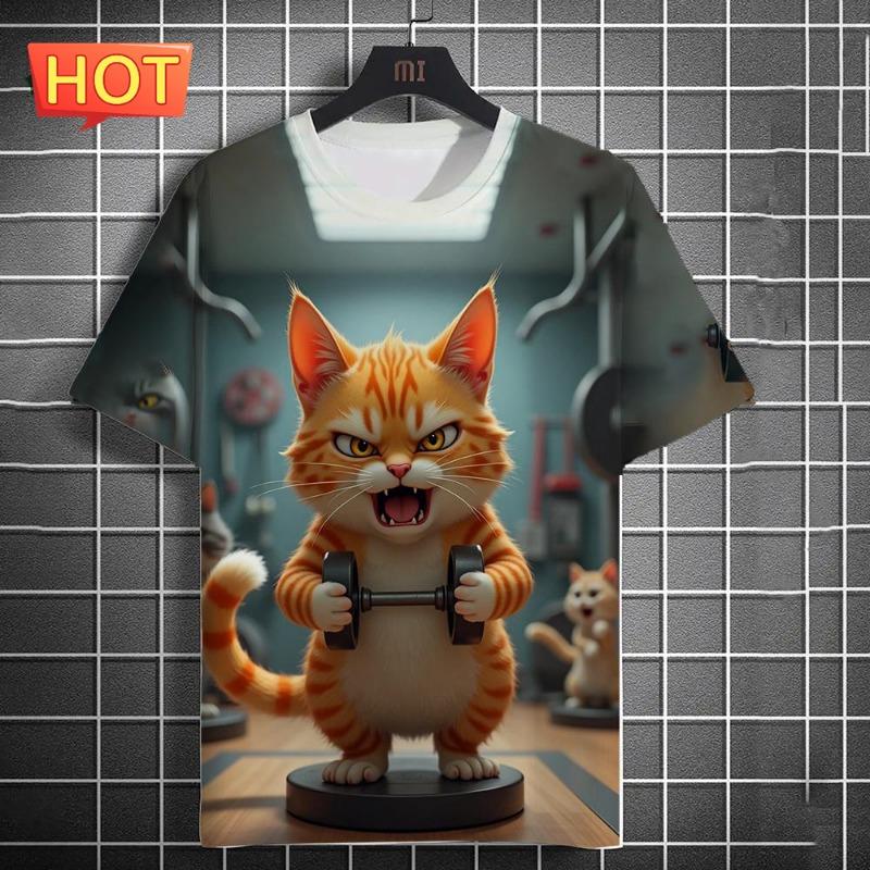 3D Funny Fitness Cat Graphic T Shirt Men Oversized O Neck Short Sleeve 6XL
3D Funny Fitness Cat Graphic T Shirt Men Oversized O Neck Short Sleeve 6XL