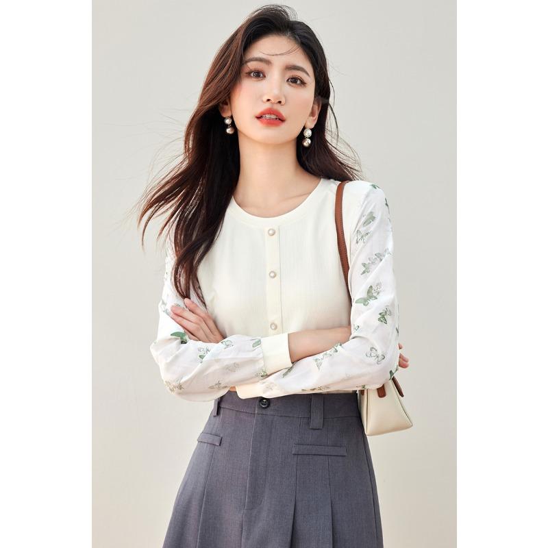 Sweet Women Butterfly Print Chiffon Patchwork Knitted Pullover Casual Spring Autumn Feminine Knitting Top Elegant Beige All-Match Top One Size белый
Sweet Women Butterfly Print Chiffon Patchwork Knitted Pullover Casual Spring Autumn Feminine Knitting Top Elegant Beige All-Match Top One Size белый