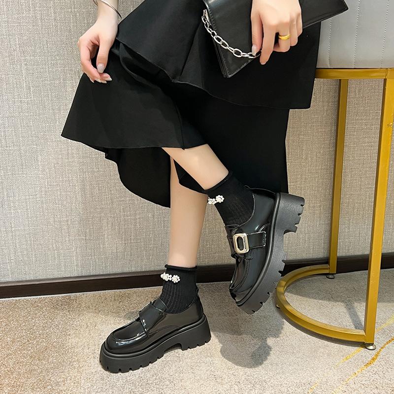 Shallow mouth light low wind student single shoes thick sole thick heel small leather shoes women 34
Shallow mouth light low wind student single shoes thick sole thick heel small leather shoes women 34