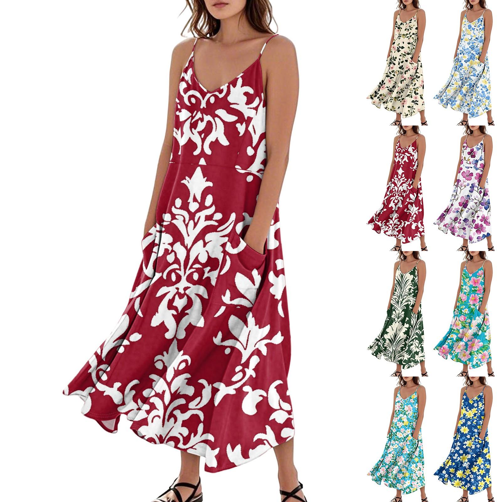 Women s Fashion Casual Floral Print Sleeveless Pocket Long Beach Dress XXL червоний
Women s Fashion Casual Floral Print Sleeveless Pocket Long Beach Dress XXL червоний