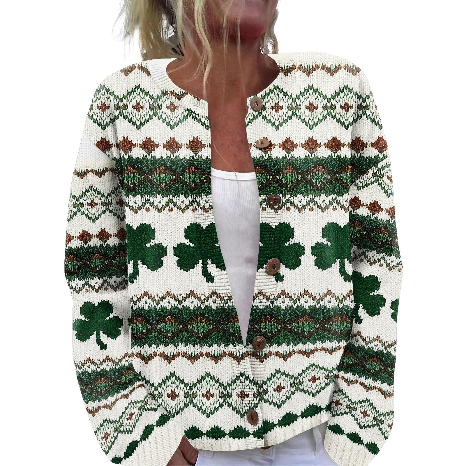 Women S St. Patrick s Day Sweater Cute Fun Patrick s Day Sweater Spring Long Sleeve Knitted Sweater S білий
Women S St. Patrick s Day Sweater Cute Fun Patrick s Day Sweater Spring Long Sleeve Knitted Sweater S білий