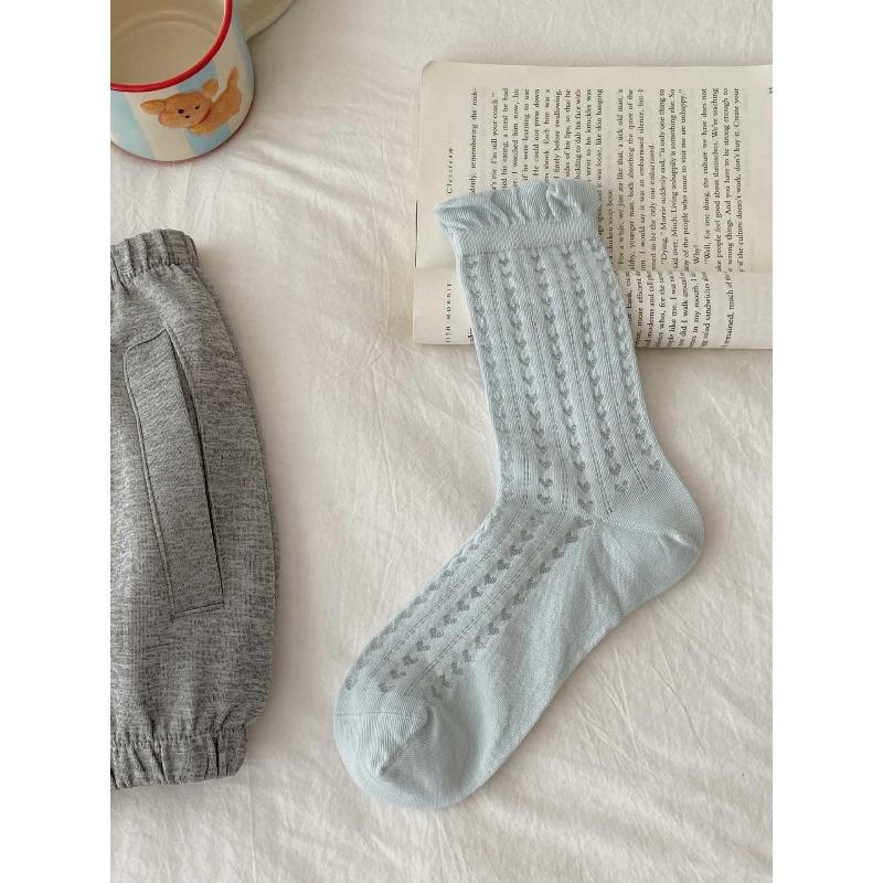 Summer Lightweight Sock Children Anti-loosening Pile-up Socks with Heart Lace, Bubble Opening, Hollow Mesh Design, Long Socks 1 pair синій
Summer Lightweight Sock Children Anti-loosening Pile-up Socks with Heart Lace, Bubble Opening, Hollow Mesh Design, Long Socks 1 pair синій