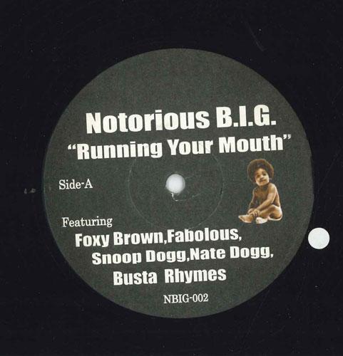12inch Record NOTORIOUS B.I.G. Running Your Mouth NBIG002 NOT ON LABEL US Rap HipHopRB Used
12inch Record NOTORIOUS B.I.G. Running Your Mouth NBIG002 NOT ON LABEL US Rap HipHopRB Used