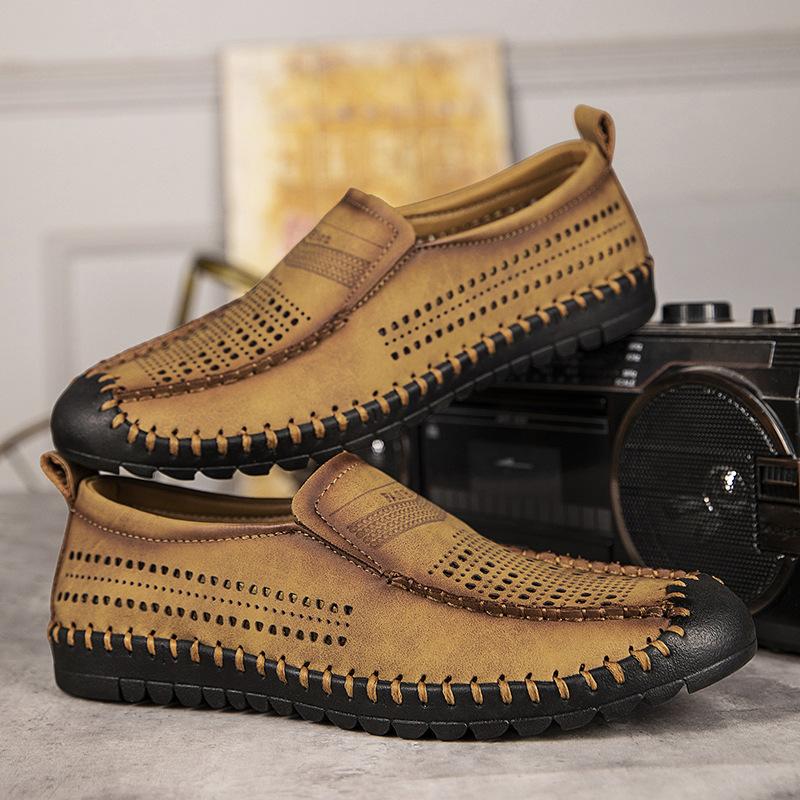Summer Large Size Men s Shoes Hollow Leather Surface Men s Casual Shoes Hand Sewn Lightweight Soft Comfortable Shoes 38 чёрный
Summer Large Size Men s Shoes Hollow Leather Surface Men s Casual Shoes Hand Sewn Lightweight Soft Comfortable Shoes 38 чёрный