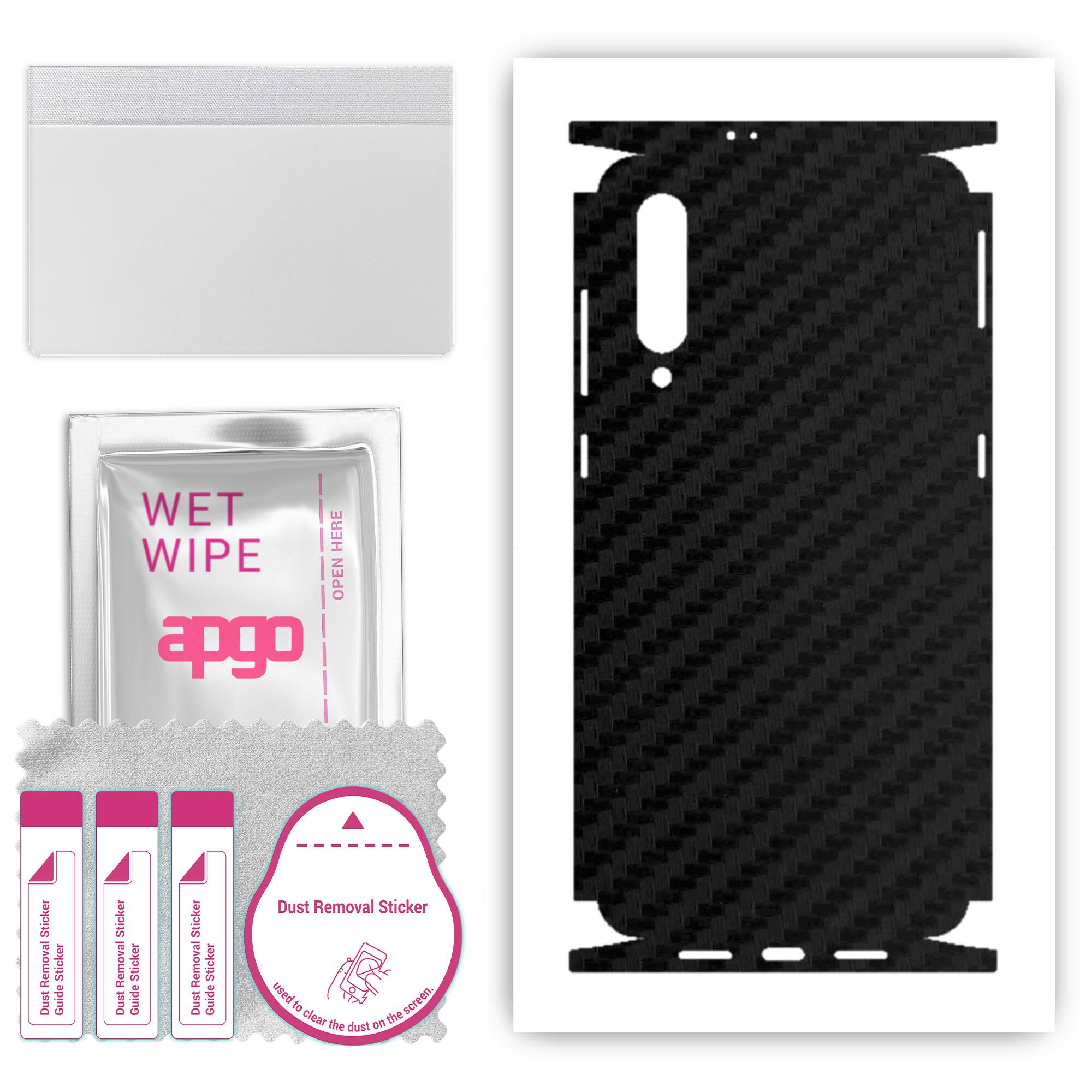 apgo Protective Skin Sticker for the back+sides compatible with Xiaomi Mi 9, Full Wrap Film, Foil, Vinyl - Pattern Carbon Black
apgo Protective Skin Sticker for the back+sides compatible with Xiaomi Mi 9, Full Wrap Film, Foil, Vinyl - Pattern Carbon Black