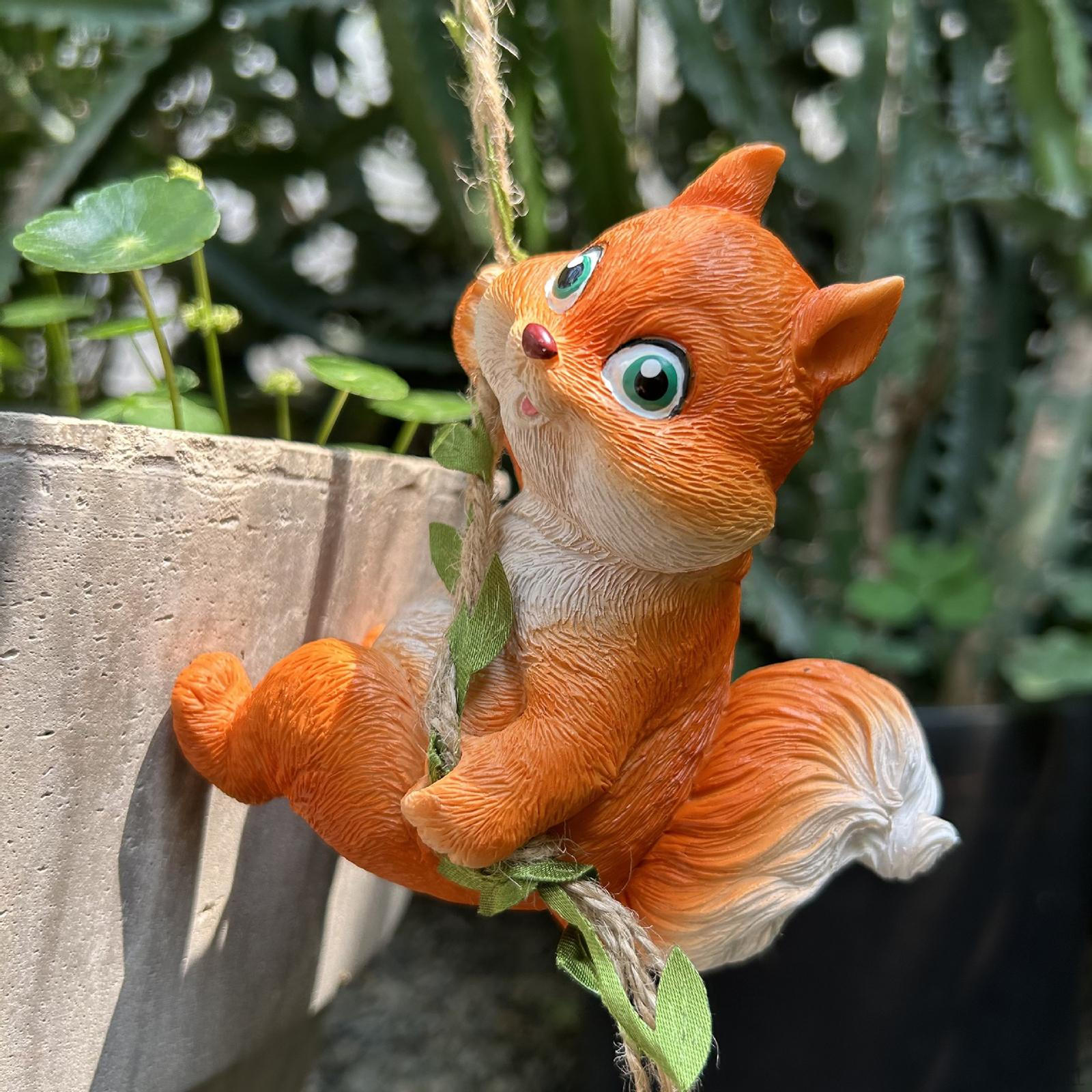 Garden Hanging Sculpture Ornament Funny Versatile Cute Resin Figurine Squirrel Statue for Backyard
Garden Hanging Sculpture Ornament Funny Versatile Cute Resin Figurine Squirrel Statue for Backyard