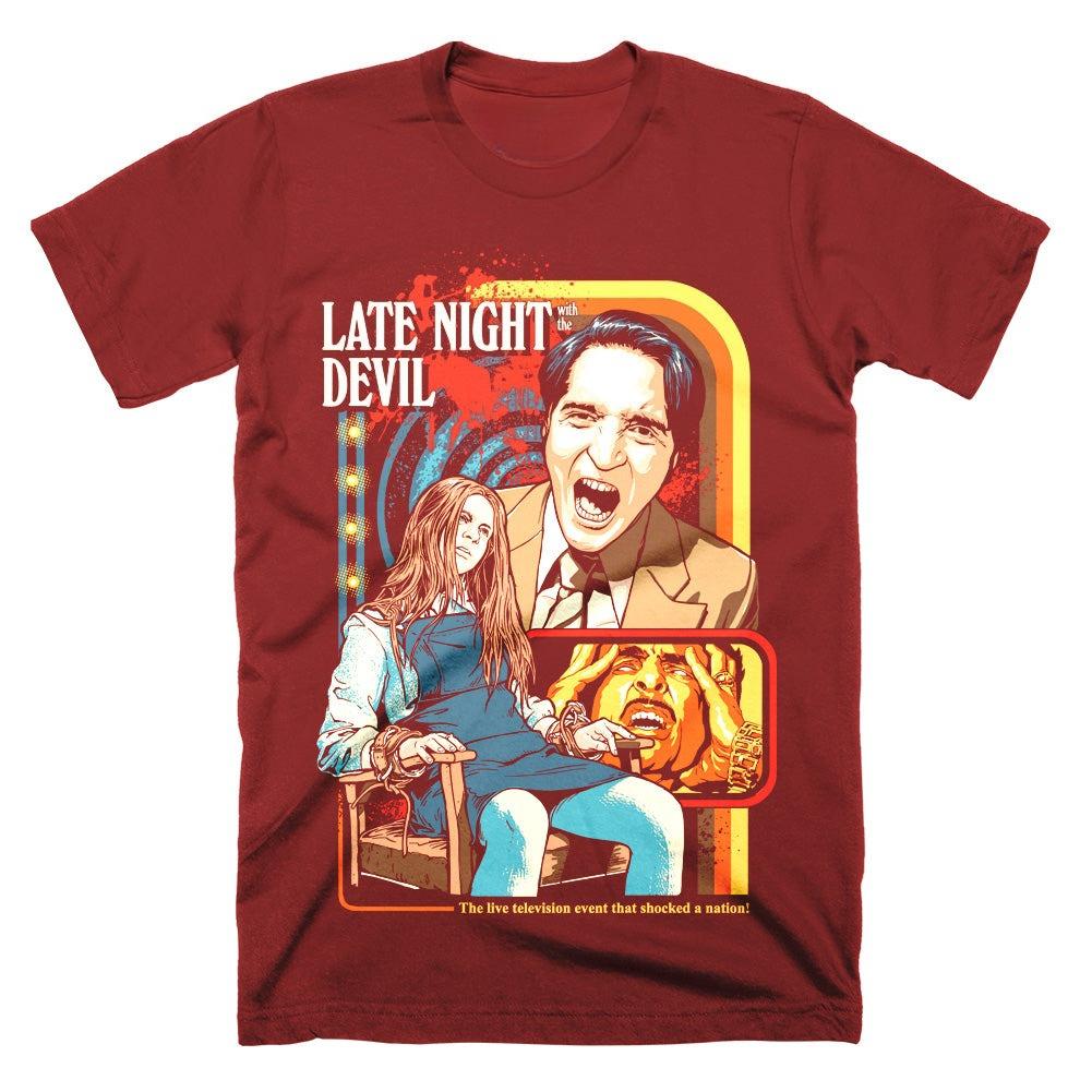 Late Night with The Devil TShirt Unisex Summer Retro TV Horror Movie Graphic Short Sleeve Streetwear Loose Fit Horror Fan Tee 4XL
Late Night with The Devil TShirt Unisex Summer Retro TV Horror Movie Graphic Short Sleeve Streetwear Loose Fit Horror Fan Tee 4XL