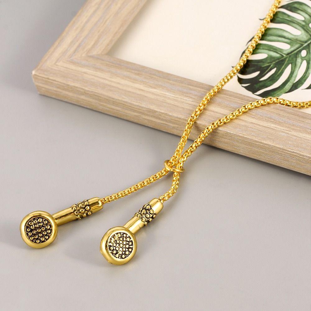 Earbuds Pendant Clothing Accessories Necklace Long Sweater Chain Earphone Pendant Necklace Jewelry золотий
Earbuds Pendant Clothing Accessories Necklace Long Sweater Chain Earphone Pendant Necklace Jewelry золотий