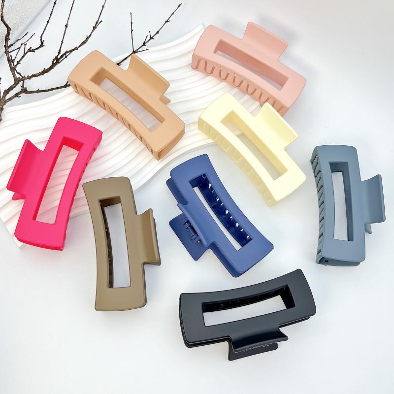 Fashion Matte Hair Claws Colourful Hair Accessories Antislip Rectangular Ponytail Claw Clips Hollow Out Jaw Clamps For Women
Fashion Matte Hair Claws Colourful Hair Accessories Antislip Rectangular Ponytail Claw Clips Hollow Out Jaw Clamps For Women