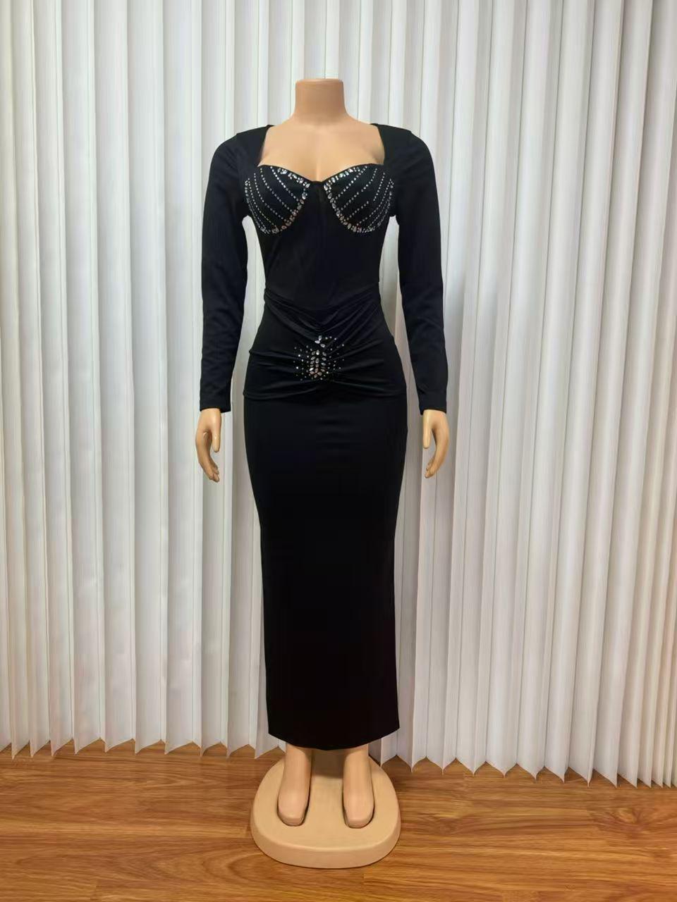 Elegant Waisted Mermaid Skirt Dress – European & American Light Luxury for Banquet, Dinner, Date, or Party XL чёрный
Elegant Waisted Mermaid Skirt Dress – European & American Light Luxury for Banquet, Dinner, Date, or Party XL чёрный