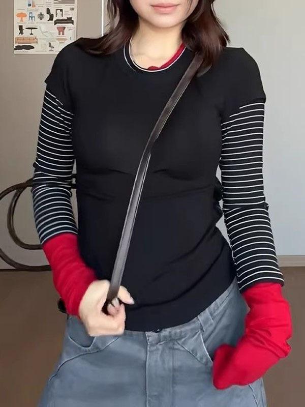 Women s Retro Color Block Patchwork Long Sleeve Slimming T-shirt Small чорний
Women s Retro Color Block Patchwork Long Sleeve Slimming T-shirt Small чорний