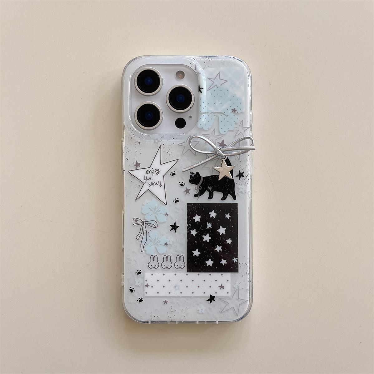 New fashion black cat bow with five pointed stars Phone Case For iPhone 16 15 14 13 Pro Max fundas iphone 15 case Protective cov For iPhone 16 Pro Max
New fashion black cat bow with five pointed stars Phone Case For iPhone 16 15 14 13 Pro Max fundas iphone 15 case Protective cov For iPhone 16 Pro Max