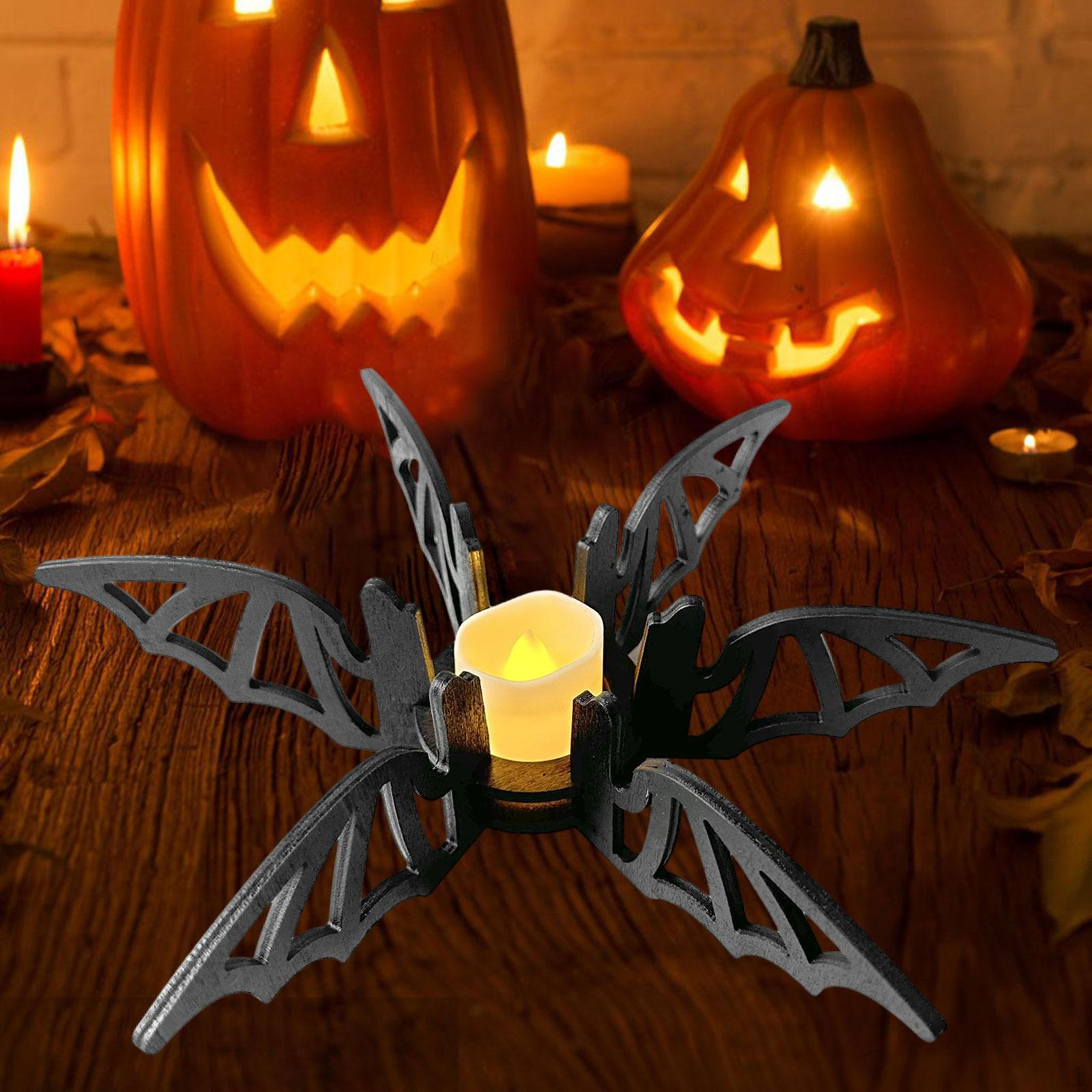 Halloween Wood Candle Holder Tabletop Ornament Decorative 24x6cm Tealight Stand for Bedroom
Halloween Wood Candle Holder Tabletop Ornament Decorative 24x6cm Tealight Stand for Bedroom